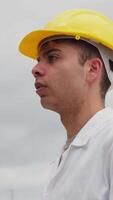 Engineer Angry About Bad Work Done By Workers Nervously Scolding Them On Beach video