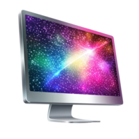 uma computador monitor com colorida estrelas em isto png