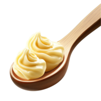 A spoon with cream on it png