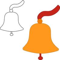 Bulls bell graphic line illustration isolated icon. notification bell icon for web design isolated on white background vector