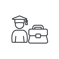 apprentice icons isolated on White Background. Flat style design vector