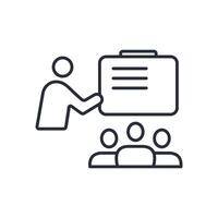 training icons isolated on White Background. Flat style design vector