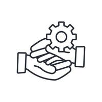 cooperation icons isolated on White Background. Flat style design vector