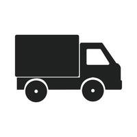 Delivery car icon. Truck symbol. Service pictogram, flat sign isolated on white background. Simple illustration for graphic and web design. vector