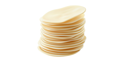 Stack of yeast disks isolated on transparent background png