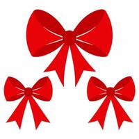 Seamless pattern of red bows on a white background for packaging, fabric, wallpaper for the holidays of Valentine's Day, wedding, birthday. vector