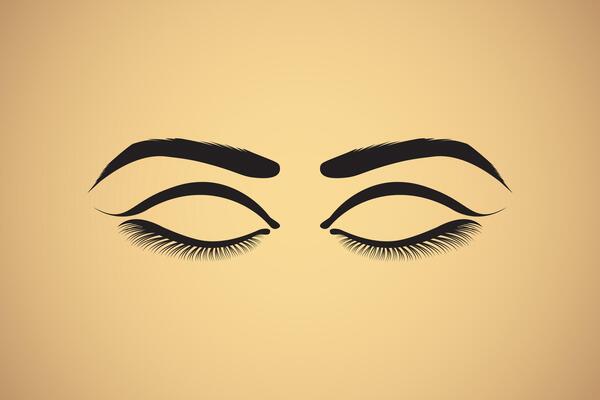 Vision logo design. Closed Eye design.