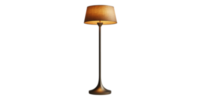Elegant floor lamp with beige shade isolated on transparent background png