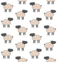 Seamless pattern of hand drawn doodle sketch sheep vector