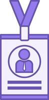 Colored Press Badge Icon. Accessory for Quick Recognition of Correspondent or Reporter. Journalism Concept vector