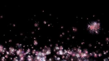 Loop abstract particles flow up on black animation background video