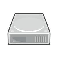 Computer hard drive icon sign for data storage blue on white background vector