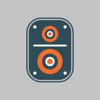 simple music speaker icon on white background vector