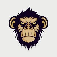 monkey face icon front view on white background vector