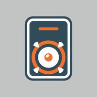music speaker icon on white background vector