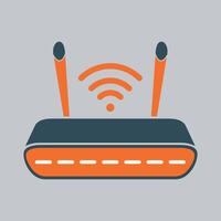 network internet router icon isolated on white background vector