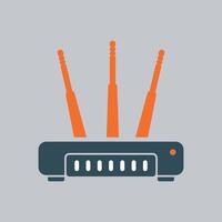 network internet router icon on white background vector