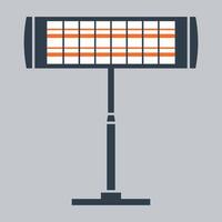 floor heater icon blue on white background vector