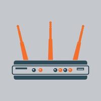 blue internet mobile router icon on white background vector