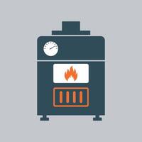 simple thermal heater icon on white background vector