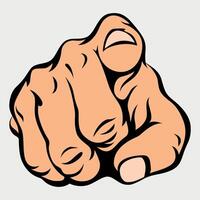 pointing finger icon on white background vector
