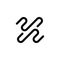 X Monoline Logo Design Template vector