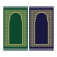 rug prayer pattern or prayer mat or Sajjada, sajadah vector