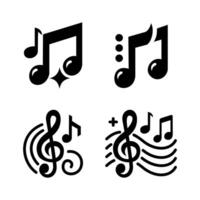 Simple Music icon on white background vector