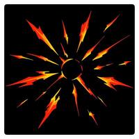 Explosion animation. Cartoon explosive smoke, sprite frame for game, puff motion effect explode bomb, comic boom flash fire, vector
