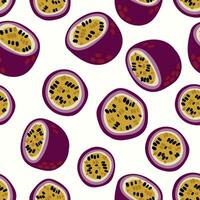 Modern abstract passionfruit design with seamless Fruits pattern and unique textures, ideal for fabric, stationery, and home decor. vector