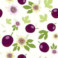 Modern abstract maracuja design with seamless Fruits pattern and unique textures, ideal for fabric, stationery, and home decor. vector