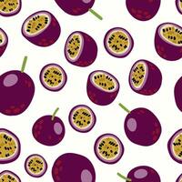 Modern abstract cute passionfruits design with seamless Fruits pattern and unique textures, ideal for fabric, stationery, and home decor. vector