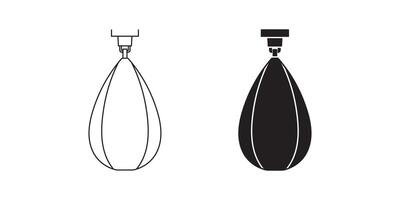 speed bag or speedball icon set isolated on white background vector