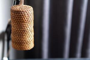 Woven Wicker Basket Hanging Decor photo