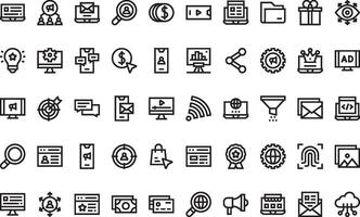 Digital marketing icons High-Quality Icons Collection with Editable Stroke. Ideal for Professional and Creative Projects vector