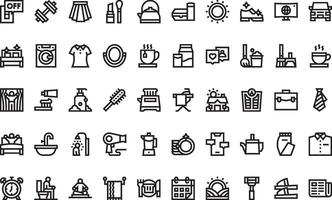 Morning routine icons High-Quality Icons Collection with Editable Stroke. Ideal for Professional and Creative Projects vector