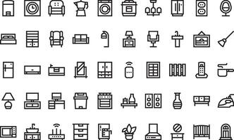 Home living icons High-Quality Icons Collection with Editable Stroke. Ideal for Professional and Creative Projects vector