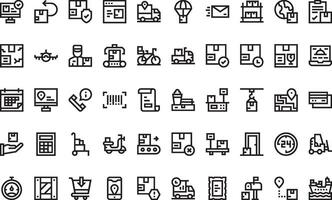 Delivery icons High-Quality Icons Collection with Editable Stroke. Ideal for Professional and Creative Projects vector