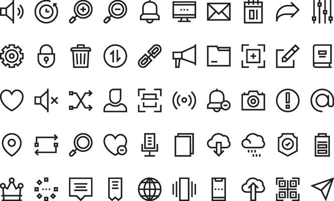 Android app icons High-Quality Icons Collection with Editable Stroke. Ideal for Professional and Creative Projects
