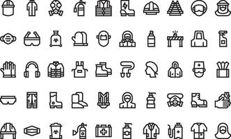 Personal protective equipment ppe icons High-Quality Icons Collection with Editable Stroke. Ideal for Professional and Creative Projects vector