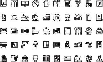 Hotel icons High-Quality Icons Collection with Editable Stroke. Ideal for Professional and Creative Projects vector