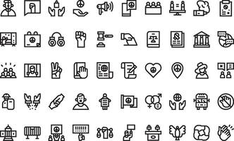 Civil rights movement icons High-Quality Icons Collection with Editable Stroke. Ideal for Professional and Creative Projects vector