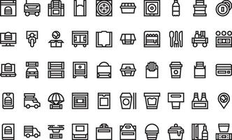 Food delivery icons High-Quality Icons Collection with Editable Stroke. Ideal for Professional and Creative Projects vector