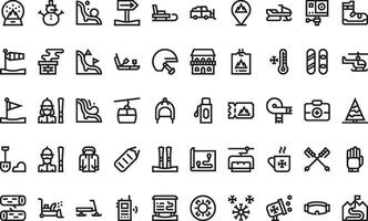 Ski resort icons High-Quality Icons Collection with Editable Stroke. Ideal for Professional and Creative Projects vector