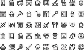 Kitchen icons High-Quality Icons Collection with Editable Stroke. Ideal for Professional and Creative Projects vector