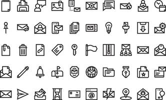 Email icons High-Quality Icons Collection with Editable Stroke. Ideal for Professional and Creative Projects vector
