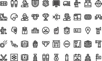 Hockey icons High-Quality Icons Collection with Editable Stroke. Ideal for Professional and Creative Projects vector