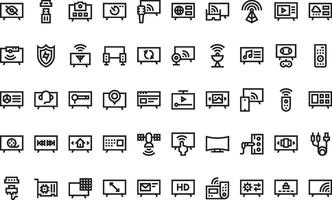 Smart tv icons High-Quality Icons Collection with Editable Stroke. Ideal for Professional and Creative Projects vector