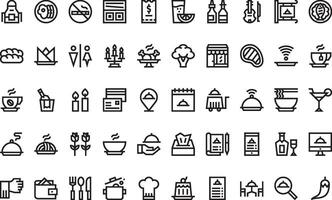 Restaurant icons High-Quality Icons Collection with Editable Stroke. Ideal for Professional and Creative Projects vector