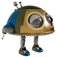 A robot with a large head and a large body png